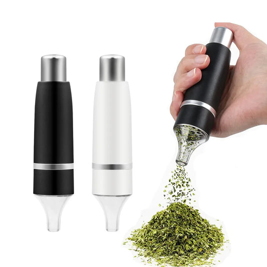 Press Spice Grinder Grind Gourmet Salt and Pepper Grinder Set, Original Pump & Grind Peppermill are Refillable, Modern Thumb Press