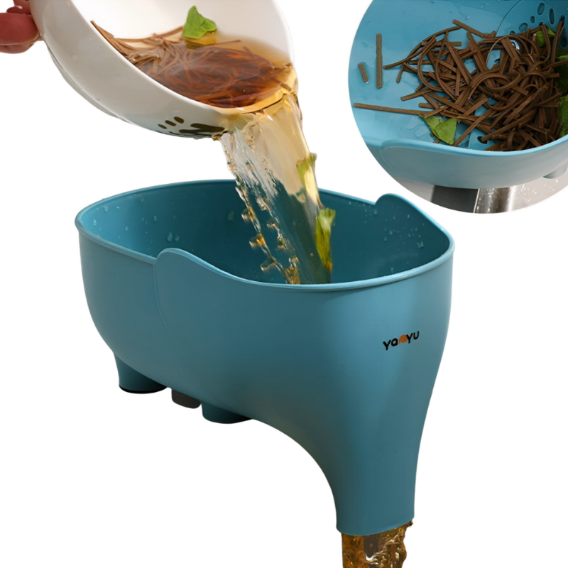 2x Elephant Sink Drainer Basket Cute Animal Kitchen Colander Strainer Drain Basket Multifunctional Dish Drainer
