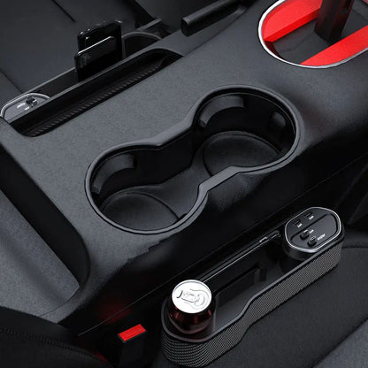 Car Seat Gap Filler Premium PU Full Leather Seat Console Organizer, Car Pocket Organizer, Car Interior Accessories