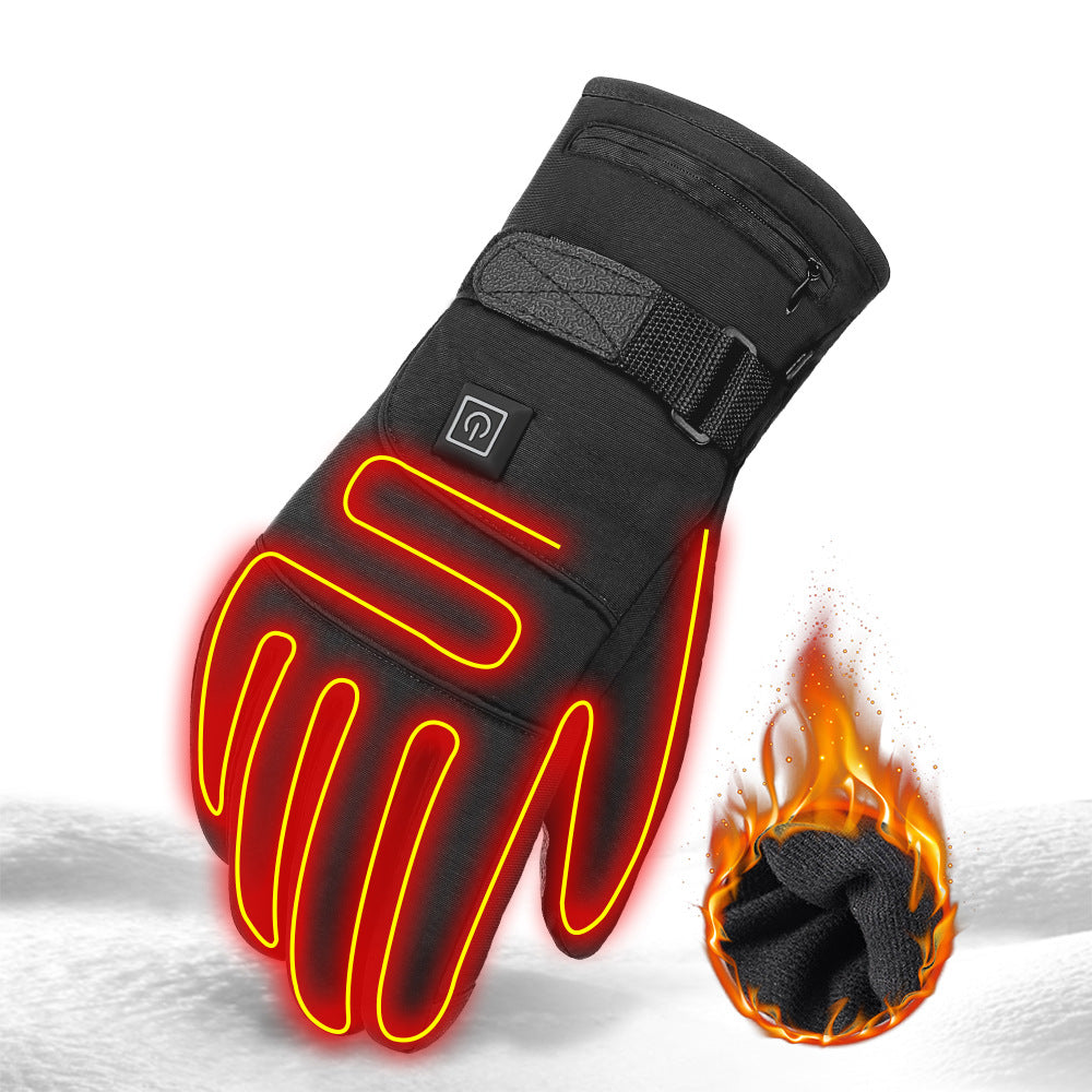 Heated Gloves for Men Women Rechargeable with 3000mAh Battery, Touch Screen Thin Heating Gloves, Soft Winter Electric Gloves