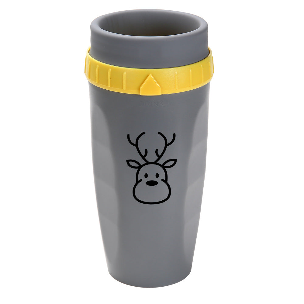 Coffee Straw Twistable Cup, Travel mug double silicone seals ensure a leak-proof